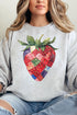 Faux Patchwork Strawberry Unisex NuBlend Crew Sweatshirt