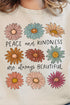 Peace and Kindness Daisy Unisex NuBlend Crew Sweatshirt