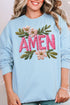 Pink Amen Faux Embroidery Unisex NuBlend Crew Sweatshirt