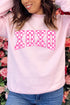 Pink Checkerboard XOXO Unisex NuBlend Crew Sweatshirt