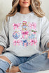 Pink Chinoiserie Christmas Unisex NuBlend Crew Sweatshirt