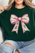 Pink Christmas Tree Bow Unisex NuBlend Crew Sweatshirt