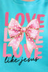 Pink Bow Love Like Jesus Unisex NuBlend Crew Sweatshirt