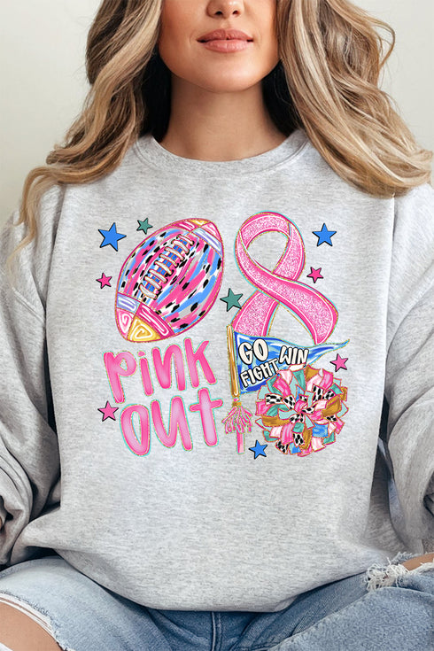 Pink Out Ribbon Doodle Unisex NuBlend Crew Sweatshirt