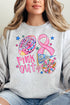 Pink Out Ribbon Doodle Unisex NuBlend Crew Sweatshirt