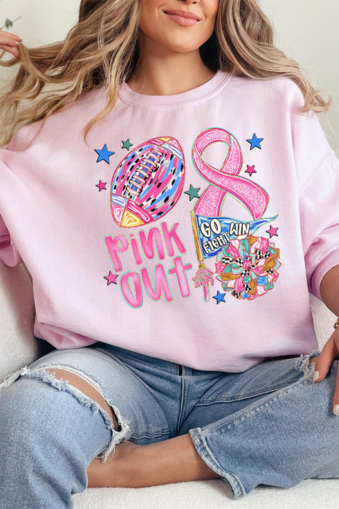 Pink Out Ribbon Doodle Unisex NuBlend Crew Sweatshirt
