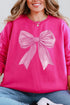 Pink Watercolor Bow Unisex NuBlend Crew Sweatshirt