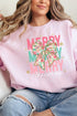 Preppy Blossom Merry Christmas Unisex NuBlend Crew Sweatshirt