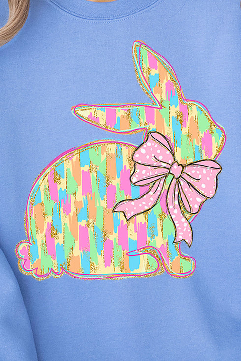 Preppy Brushed Bunny Unisex NuBlend Crew Sweatshirt