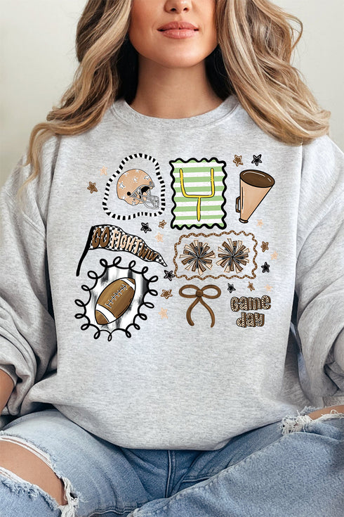 Preppy Game Day Doodle Unisex NuBlend Crew Sweatshirt