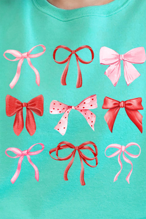 Preppy Valentine Bows Unisex NuBlend Crew Sweatshirt