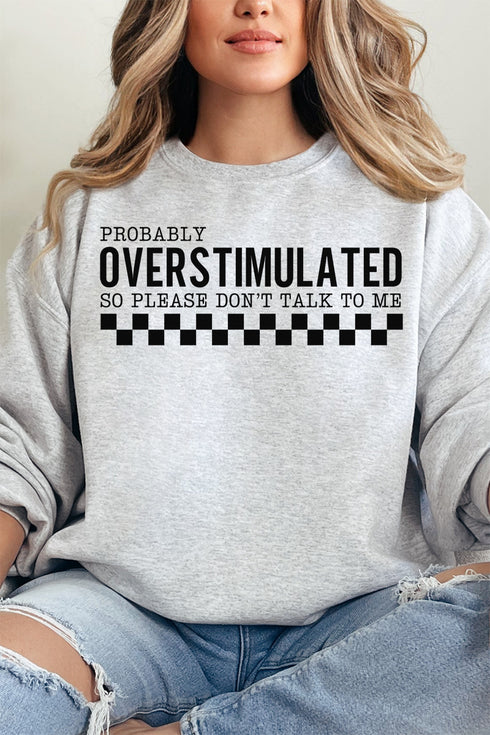 Probably Overstimulated Unisex NuBlend Crew Sweatshirt