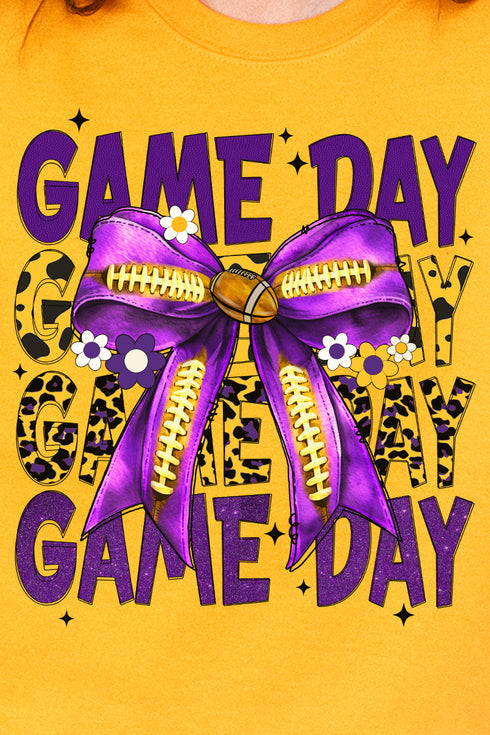 Purple & Gold Stacked Gameday Unisex NuBlend Crew Sweatshirt