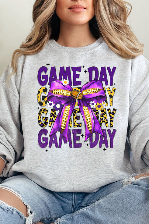 Purple & Gold Stacked Gameday Unisex NuBlend Crew Sweatshirt