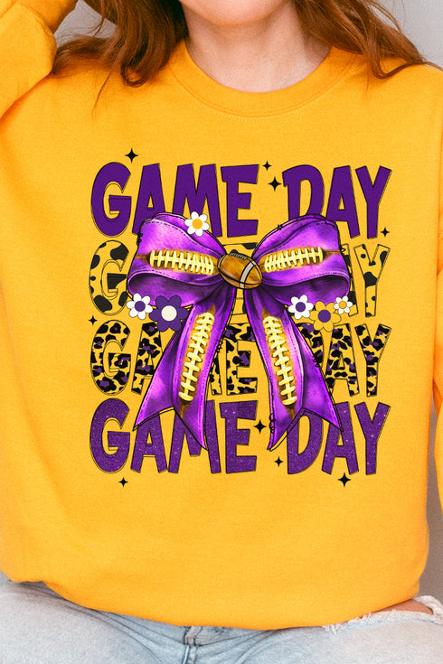 Purple & Gold Stacked Gameday Unisex NuBlend Crew Sweatshirt