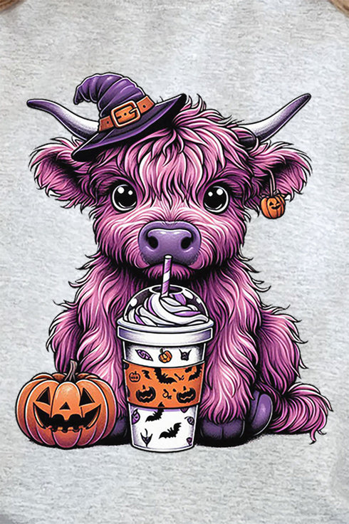 Purple Highland Halloween Unisex NuBlend Crew Sweatshirt