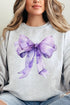 Purple Watercolor Bow Unisex NuBlend Crew Sweatshirt