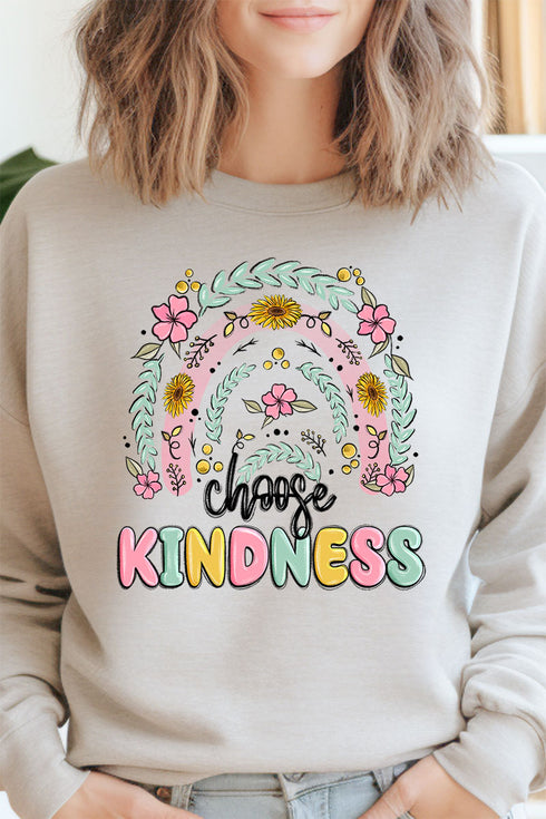 Rainbow Choose Kindness Unisex NuBlend Crew Sweatshirt