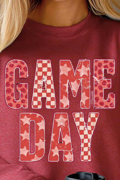 Red Starry Game Day Unisex NuBlend Crew Sweatshirt