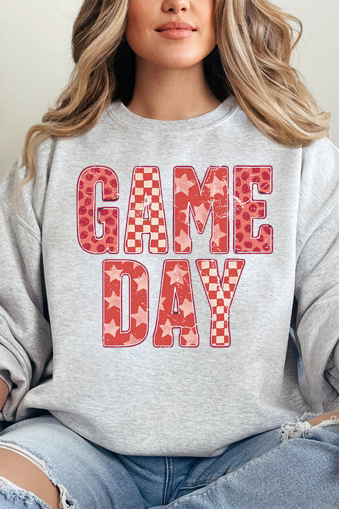 Red Starry Game Day Unisex NuBlend Crew Sweatshirt