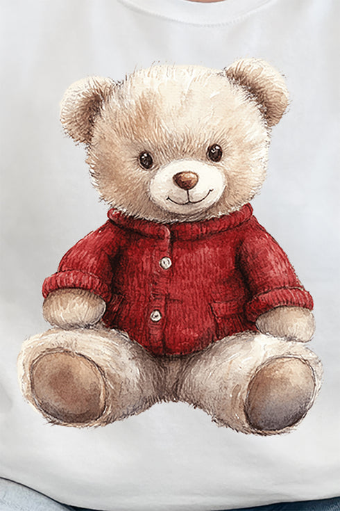 Red Vintage Teddy Bear Unisex NuBlend Crew Sweatshirt