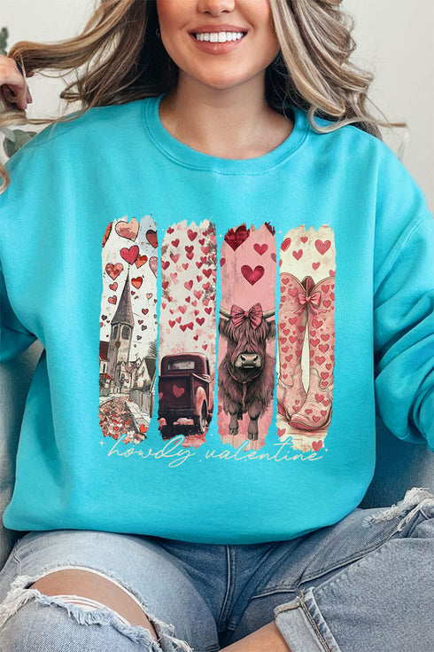 Retro Howdy Valentine Unisex NuBlend Crew Sweatshirt