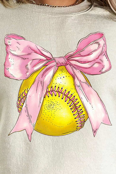 Softball Bow Unisex NuBlend Crew Sweatshirt
