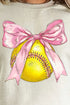 Softball Bow Unisex NuBlend Crew Sweatshirt