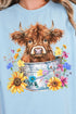 Springtime Highland Cow Unisex NuBlend Crew Sweatshirt