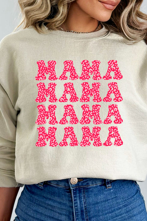 Stacked Cheetah Mama Unisex NuBlend Crew Sweatshirt