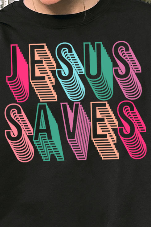 Stacked Jesus Saves Unisex NuBlend Crew Sweatshirt