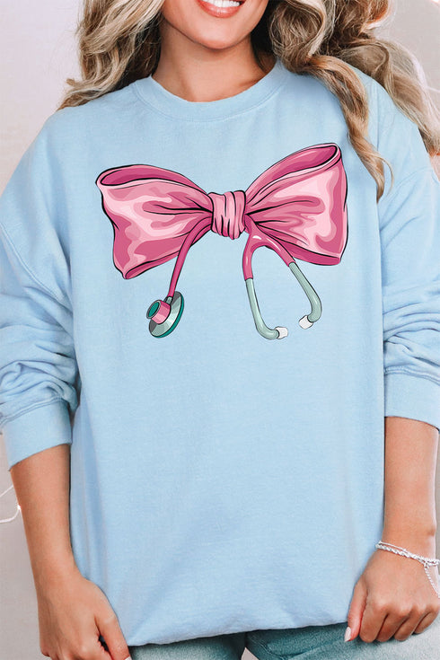 Stethoscope Bow Unisex NuBlend Crew Sweatshirt