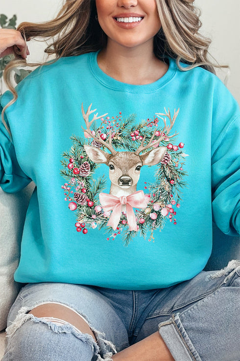 Sugar Plum Deer Unisex NuBlend Crew Sweatshirt