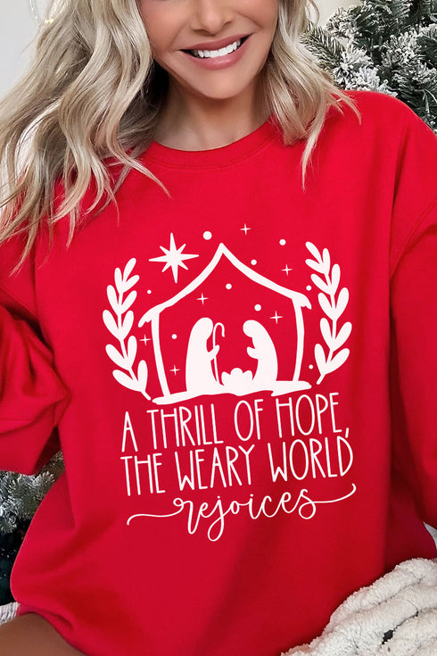 Thrill Of Hope Nativity Unisex NuBlend Crew Sweatshirt