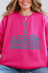 Turquoise Checkered Boot Stitch Unisex NuBlend Crew Sweatshirt