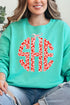 Valentine Leopard 3 Letter Monogram Unisex NuBlend Crew Sweatshirt