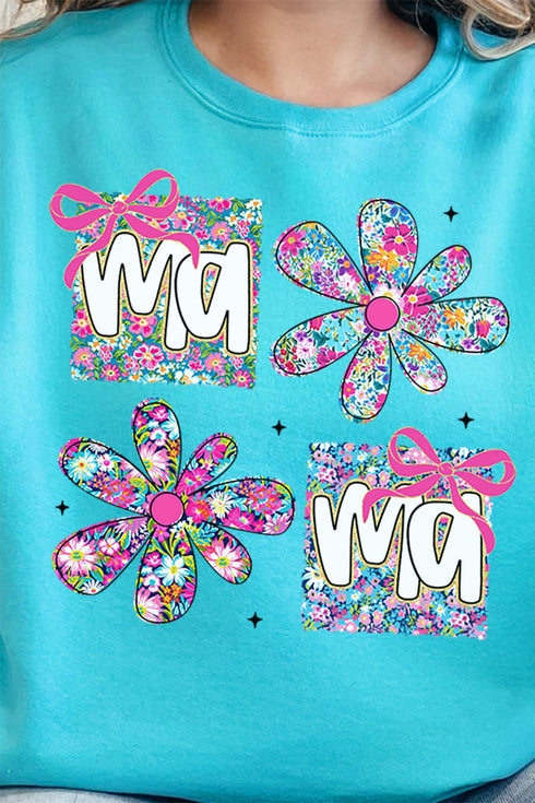 Vibrant Floral Mama Unisex NuBlend Crew Sweatshirt