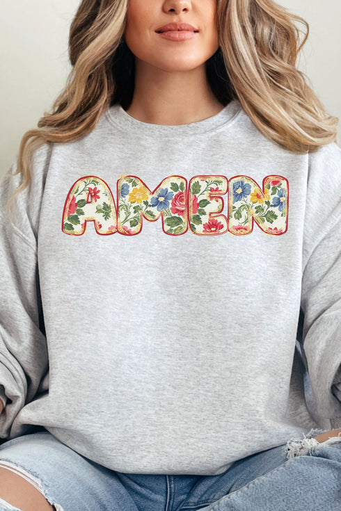 Vintage Bubble Amen Unisex NuBlend Crew Sweatshirt