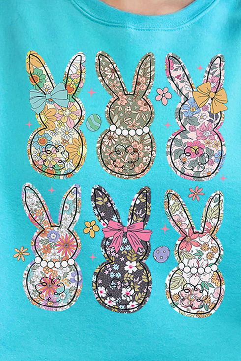 Vintage Bunny Blooms Unisex NuBlend Crew Sweatshirt