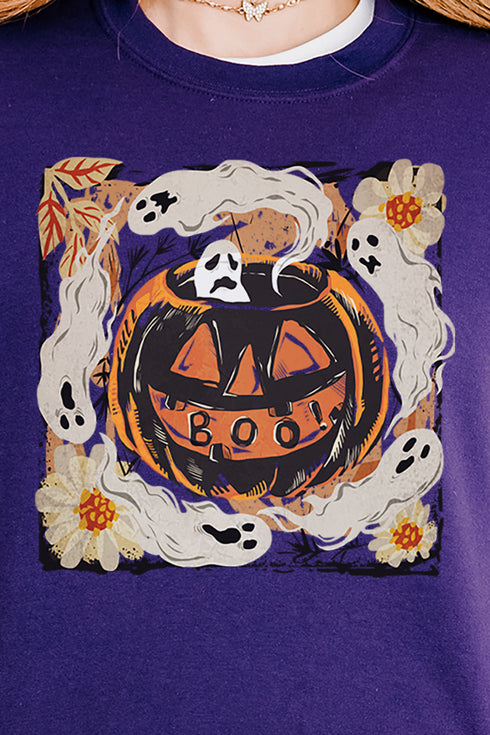 Vintage Spooky Friends Unisex NuBlend Crew Sweatshirt