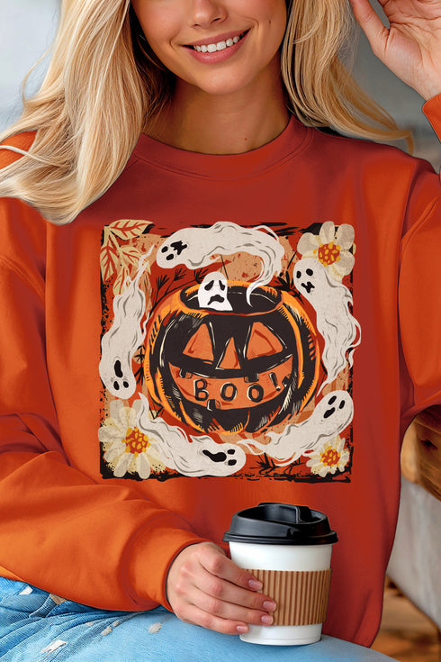 Vintage Spooky Friends Unisex NuBlend Crew Sweatshirt