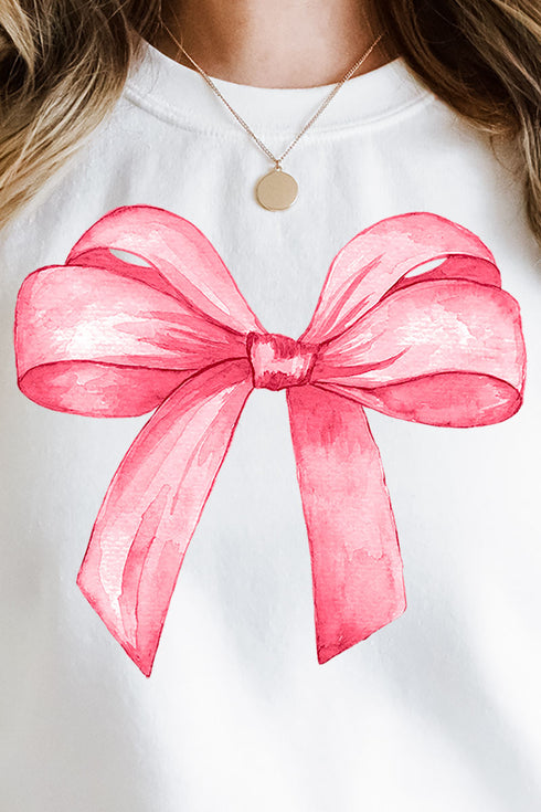 Watercolor Coquette Bow Unisex NuBlend Crew Sweatshirt