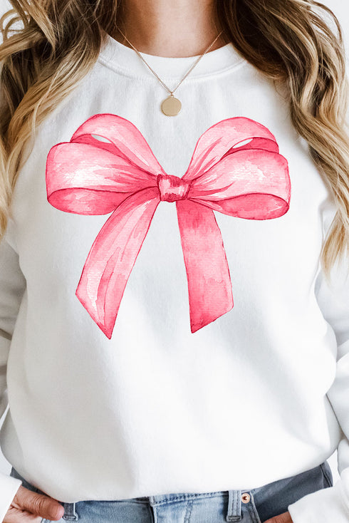 Watercolor Coquette Bow Unisex NuBlend Crew Sweatshirt
