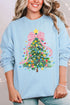 Watercolor Dots Christmas Tree Unisex NuBlend Crew Sweatshirt