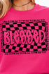 Wavy Checkered Blessed Unisex NuBlend Crew Sweatshirt