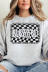 Wavy Checkered Blessed Unisex NuBlend Crew Sweatshirt