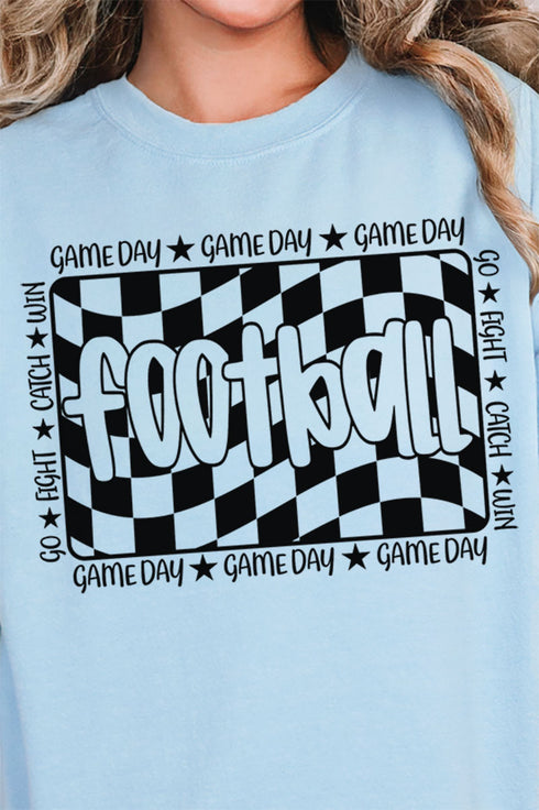 Wavy Checkered Football Unisex NuBlend Crew Sweatshirt