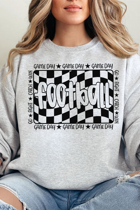 Wavy Checkered Football Unisex NuBlend Crew Sweatshirt
