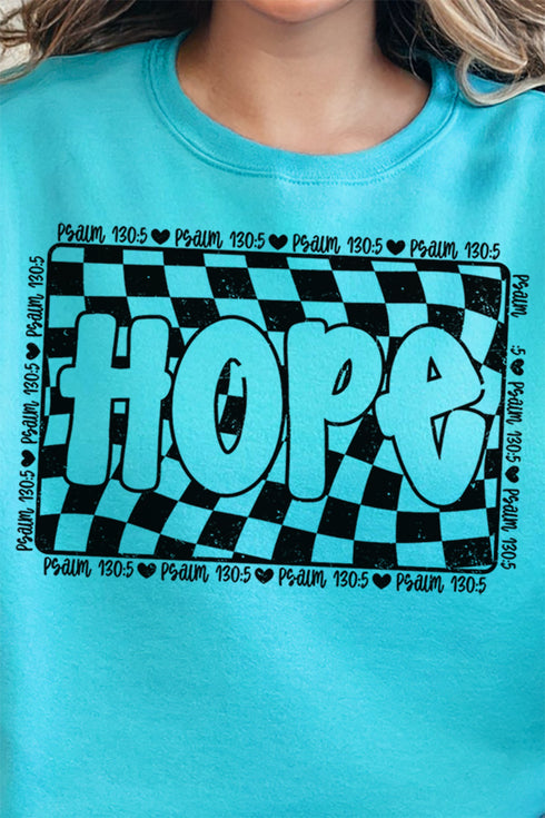 Wavy Checkered Hope Unisex NuBlend Crew Sweatshirt