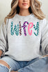 Wavy Checkered Wifey Unisex NuBlend Crew Sweatshirt